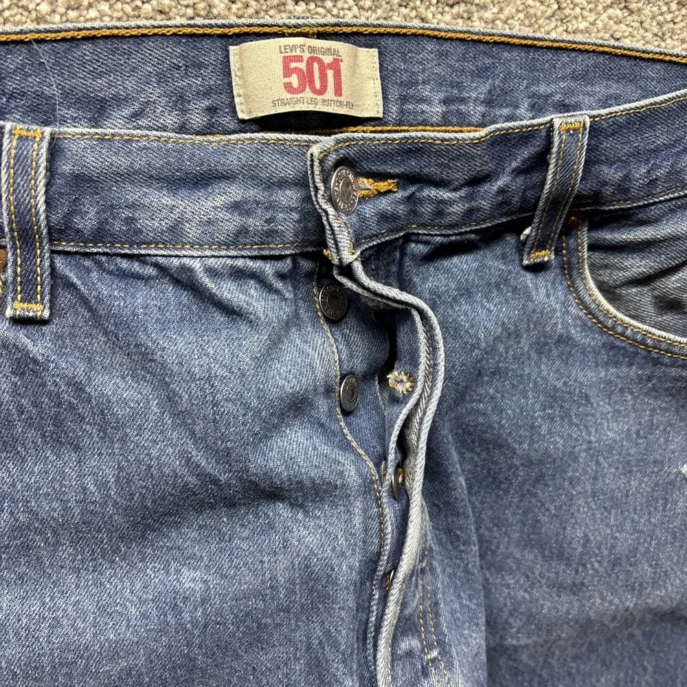 Levi's Denim Jeans 501XX-0000 ButtonFly 38x32 (36x29) Mexico‎ Y2K 90s Distressed